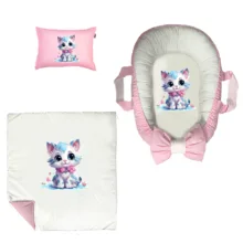 سرویس خواب 3 تکه نوزاد مدل گربه کد DKBP50-set