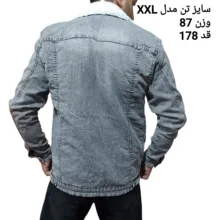 کت جین مردانه مدل خزدار کد 4400