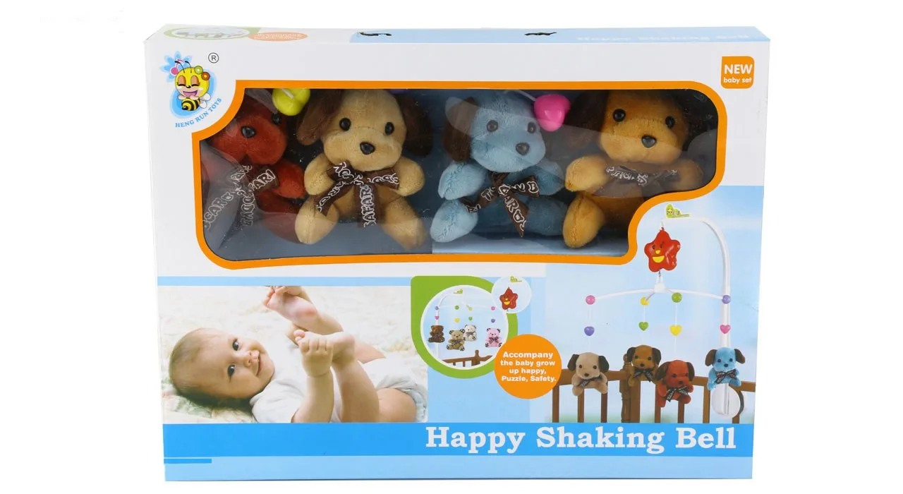 آویز تخت کودک پلیشی مدل Happy Shaking Bell