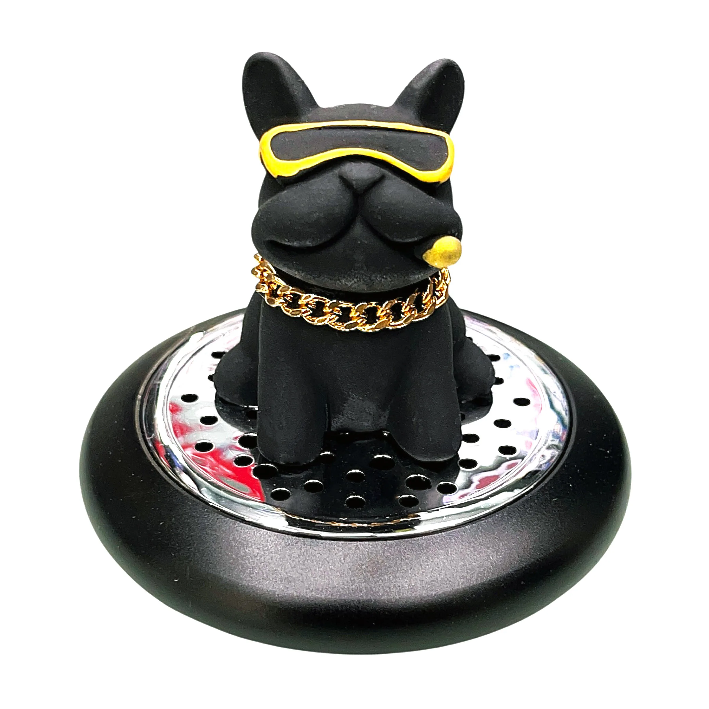 خوشبوکننده خودرو رو داشبوردی مدل سگ لاکچری کد BLK