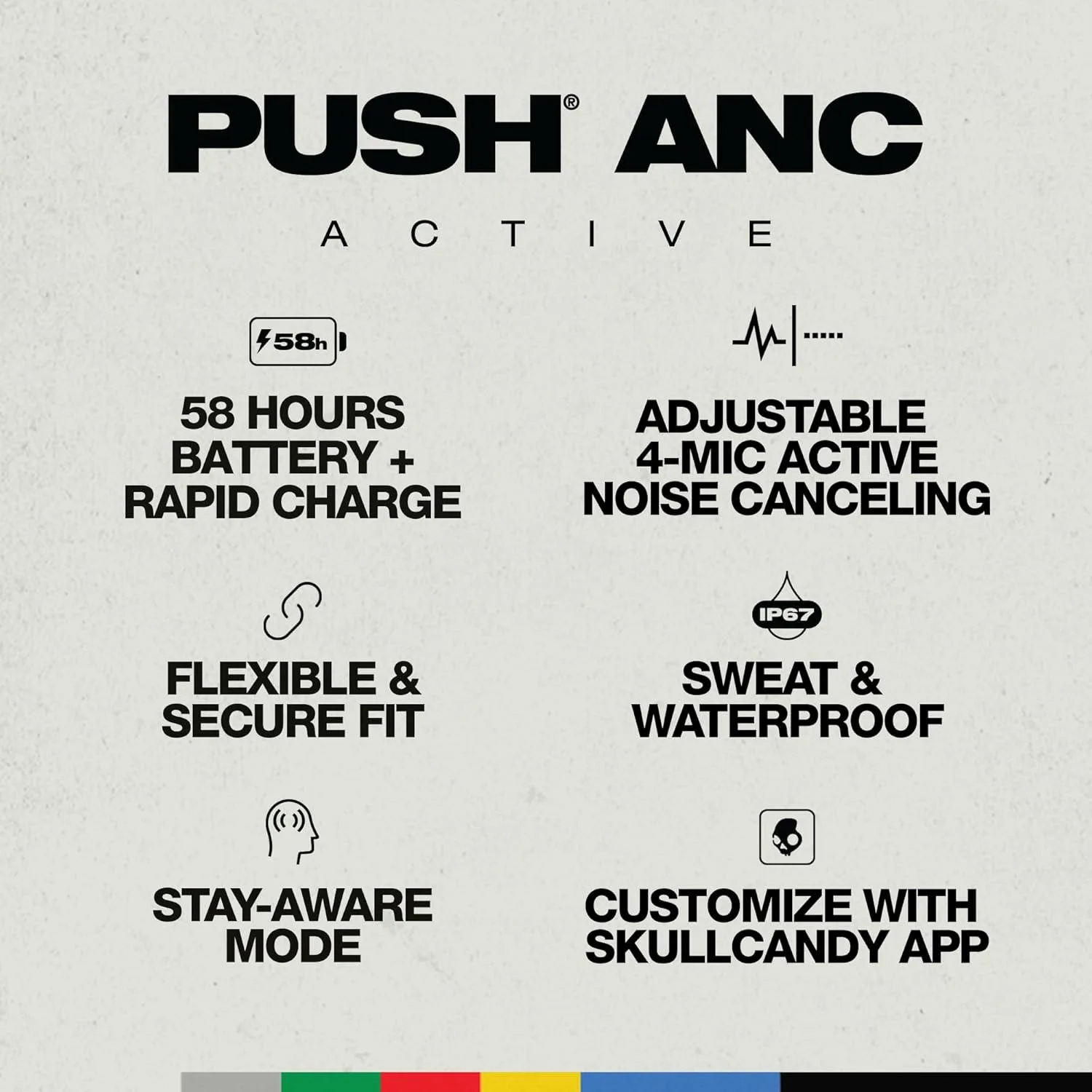 هدفون بی سیم اسکال کندی مدل Push ANC Active