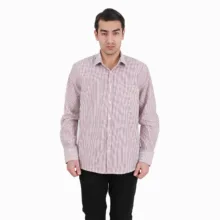 پیراهن آستین بلند مردانه پاتن جامه مدل کلاسیک 102721030162433 طرح راه راه
