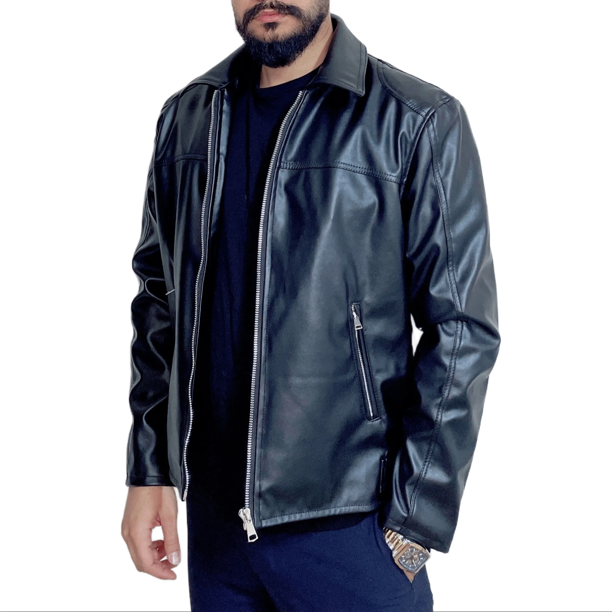 کاپشن مردانه مدل چرم