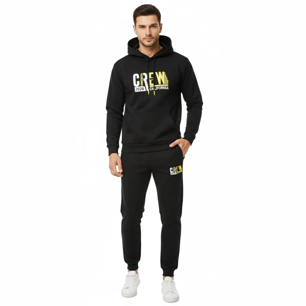 ست هودی و شلوار راحتی مردانه مدل NVHAKCREWB
