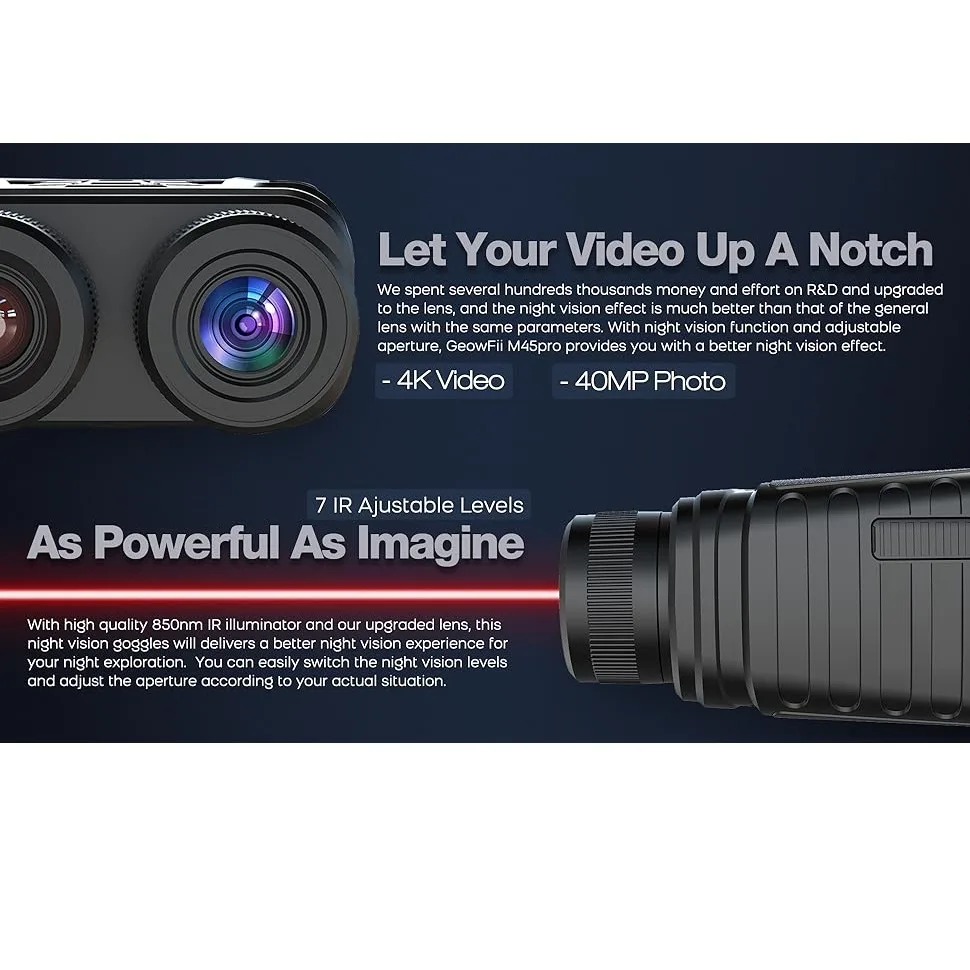 دوربین دوچشمی جیوفی مدل m45 pro