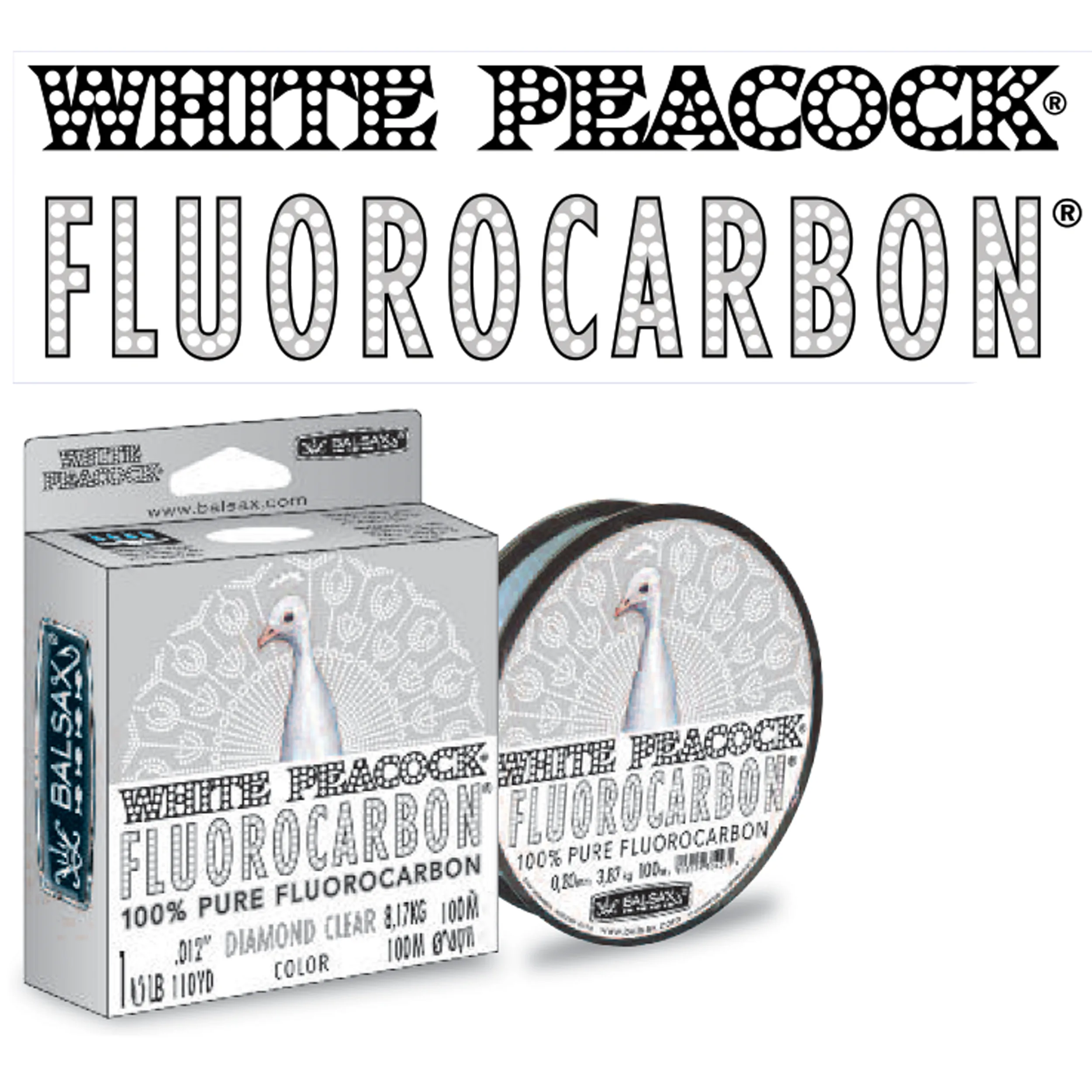 نخ ماهیگیری بالساکس مدل White Peacock-Fluorocarbon سایز 0.35 میلی متر