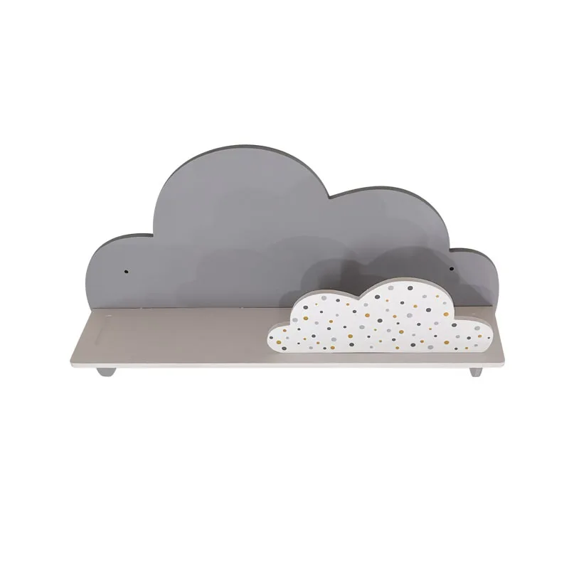 شلف دیواری اتاق کودک طرح ابر مدل MKids52-Gray
