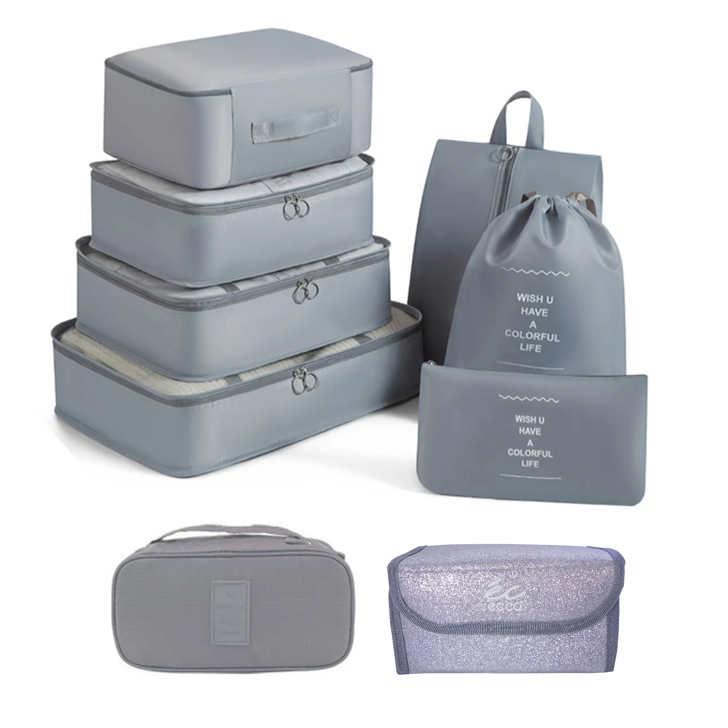 نظم دهنده ساک و چمدان سفری کد 0087 بسته 9 عددی