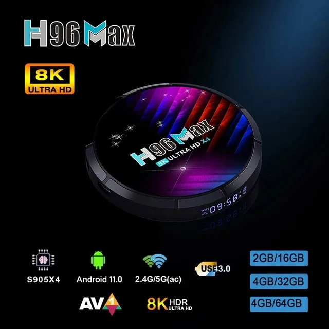 اندروید باکس اچ96 مدل X4 8k 4/64G