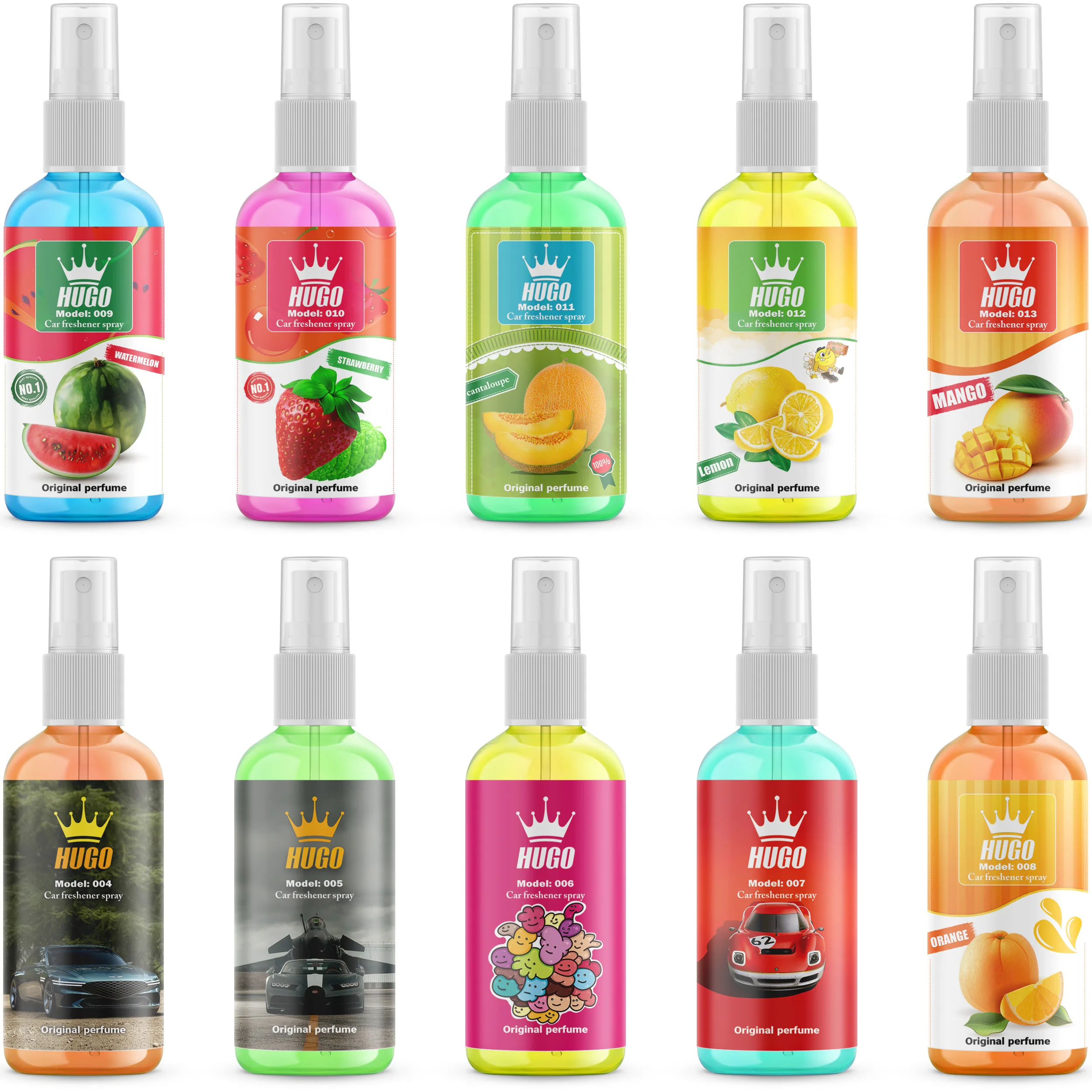 اسپری خوشبو کننده خودرو هوگو مدل G-10 حجم 50 میلی لیتر بسته 10 عددی