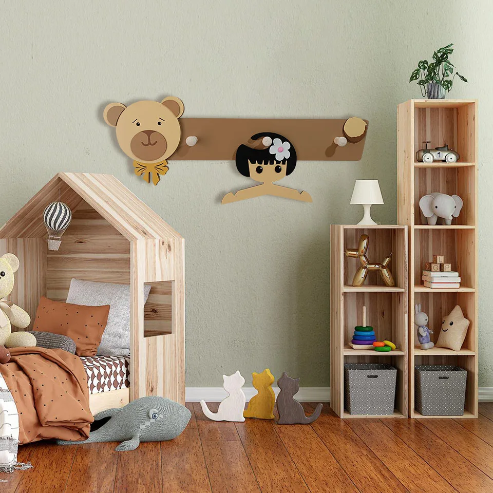 آویز لباس کودک طرح تدی مدل MKids58 Teddy
