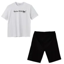 ست تی شرت آستین کوتاه و شلوارک راحتی مردانه ال سی وایکیکی مدل FULL-Pamuk