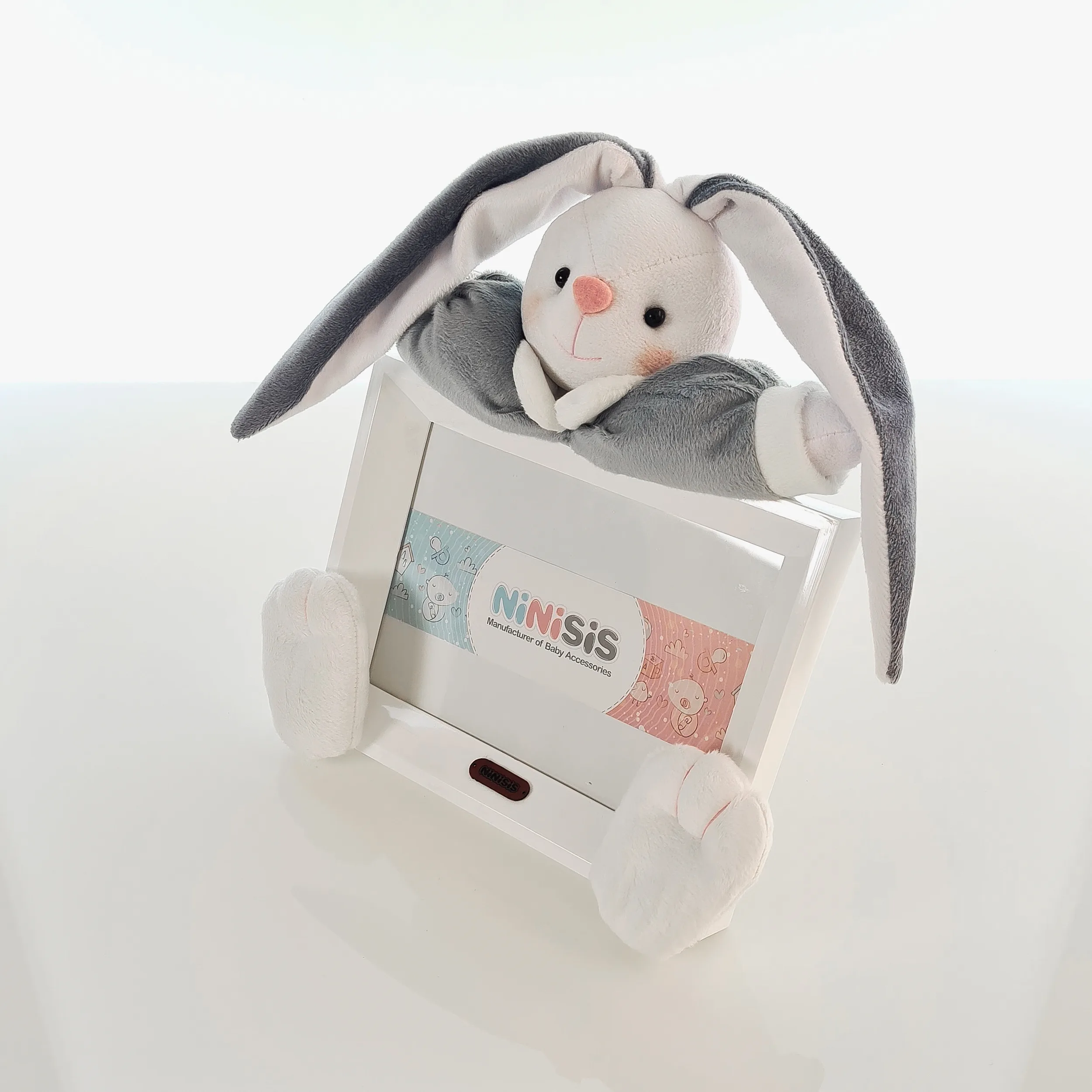 قاب عکس کودک نی نی سیس مدل خرگوش رابیت کد 13x18 Gry