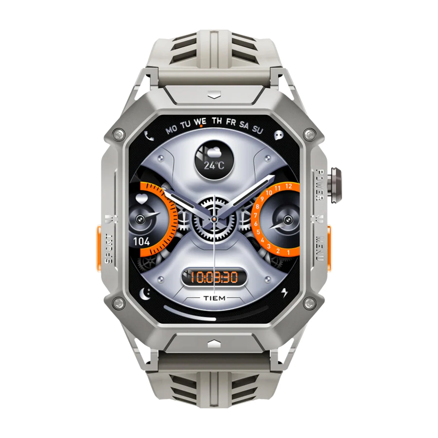 ساعت هوشمند 52 میلی‌متری هایلو مدل IRON N1 با بند سیلیکونی