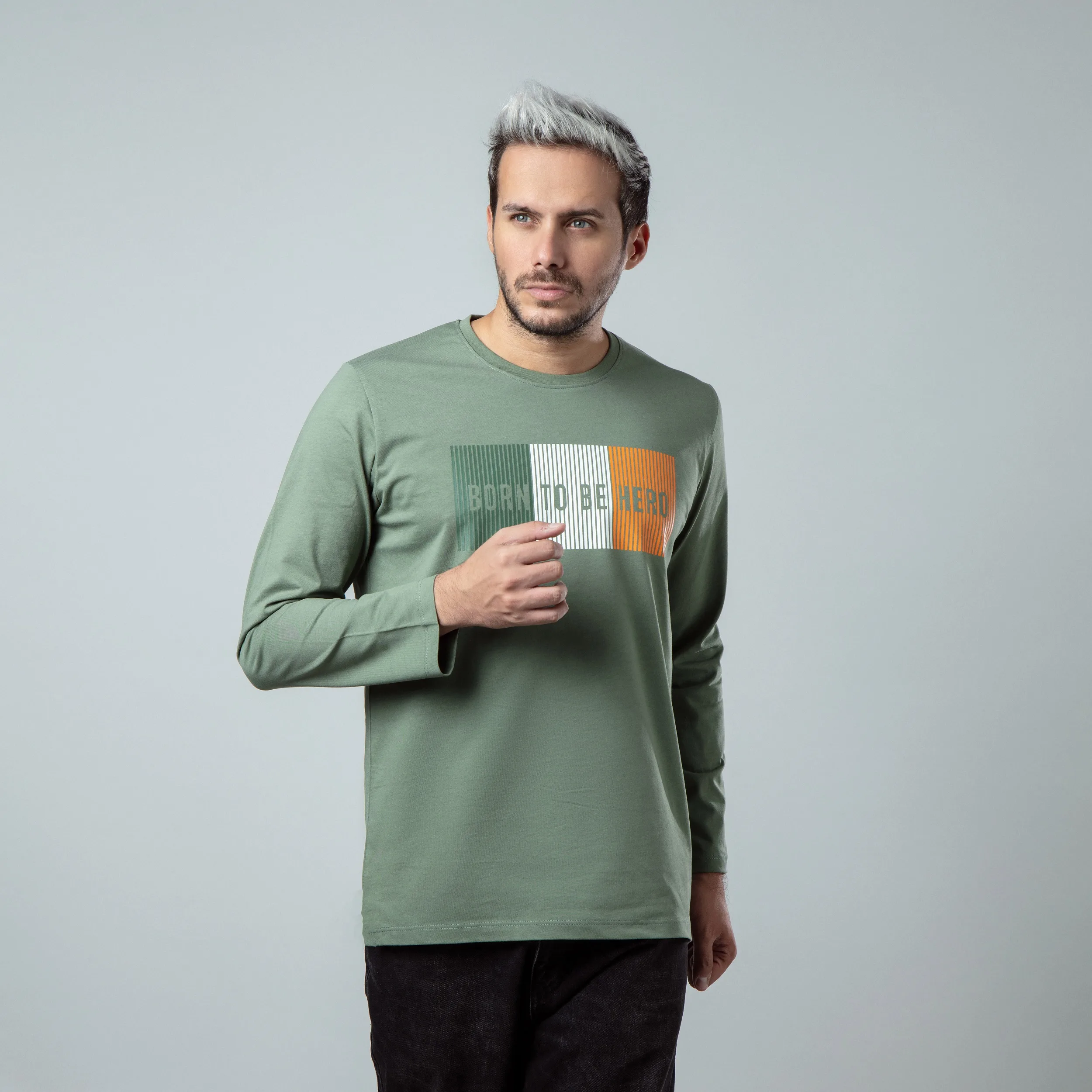 تی شرت آستین بلند مردانه باینت مدل 562-3