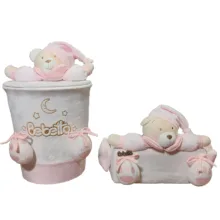 کاور دستمال کاغذی و سطل کودک طرح خرس نانان