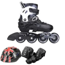 اسکیت کفشی فلاینگ ایکل مدل S5 28-32 به همراه کلاه و لوازم ایمنی