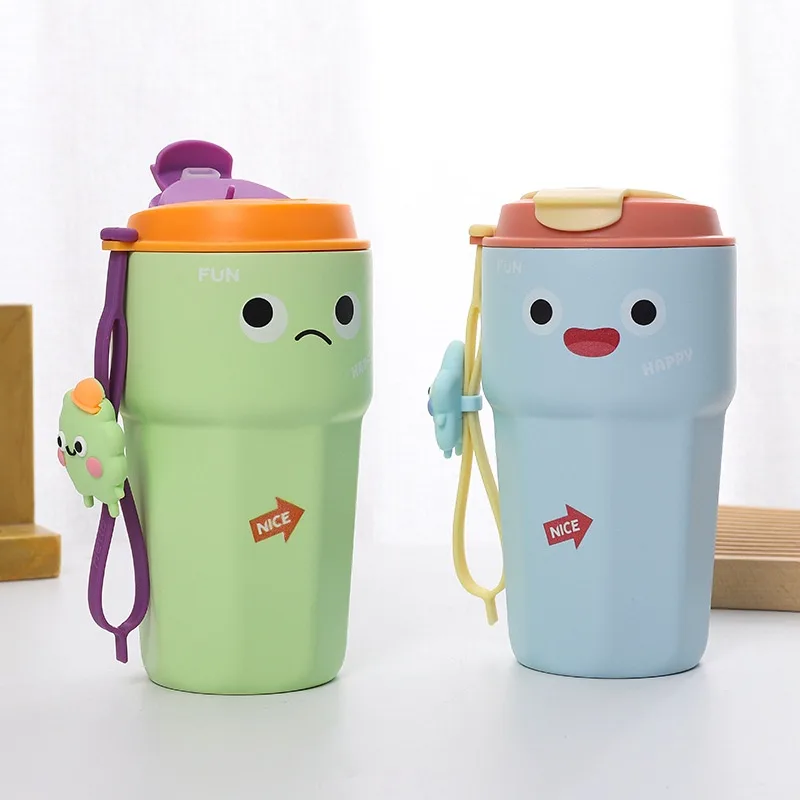 ماگ سفری مدل Happy بند عروسکی گنجایش 0.45 لیتر