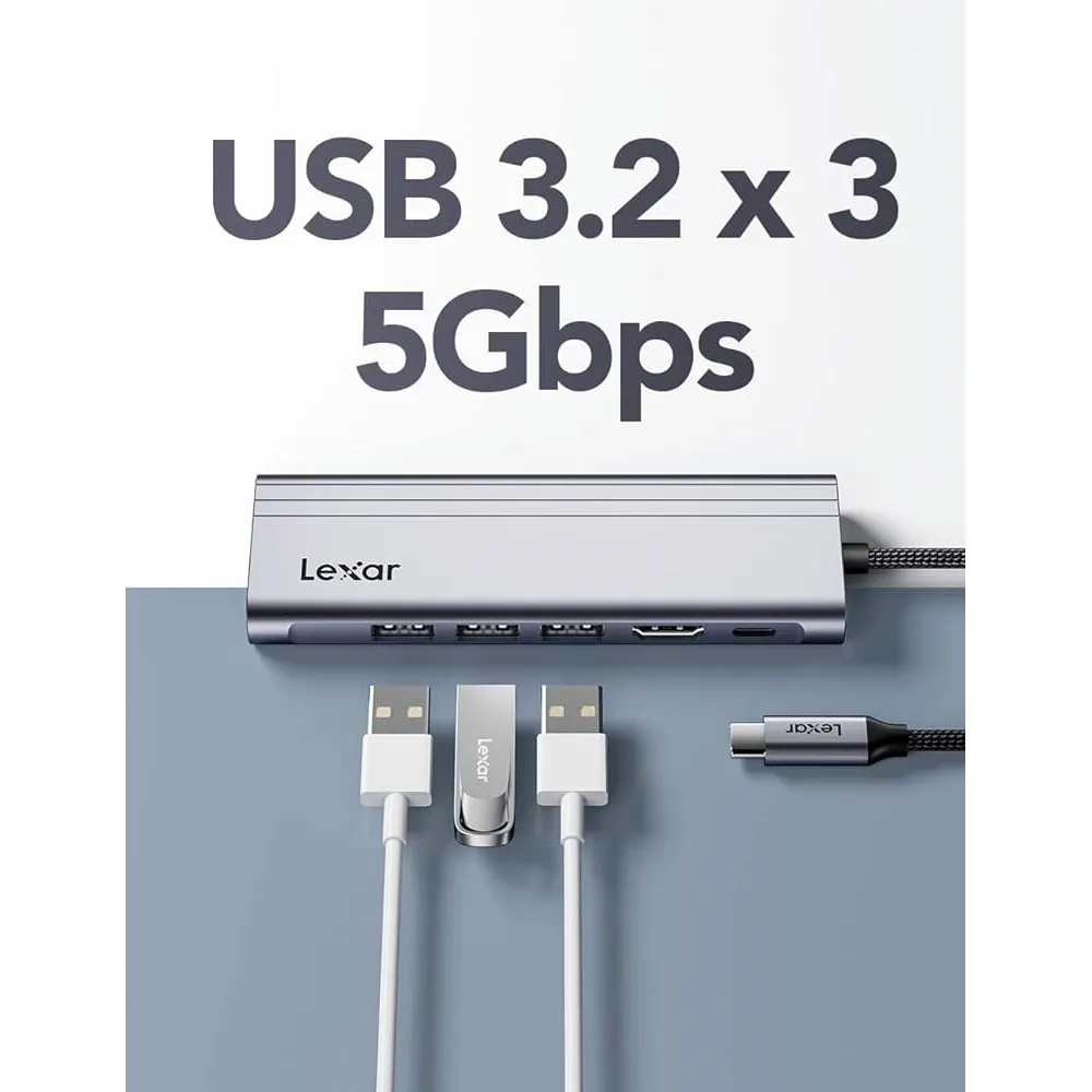 هاب 7 پورت USB-C لکسار مدل H31