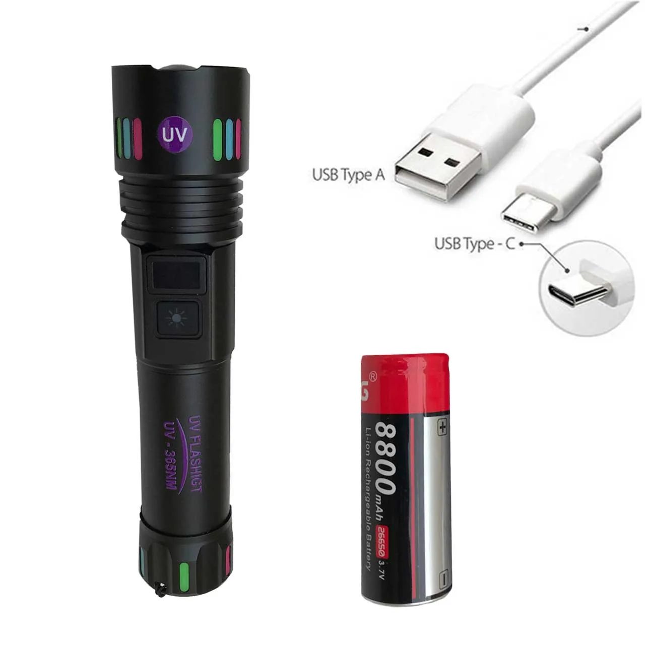 چراغ قوه دستی مدل سنگ شناسی کد UV 365NM W511