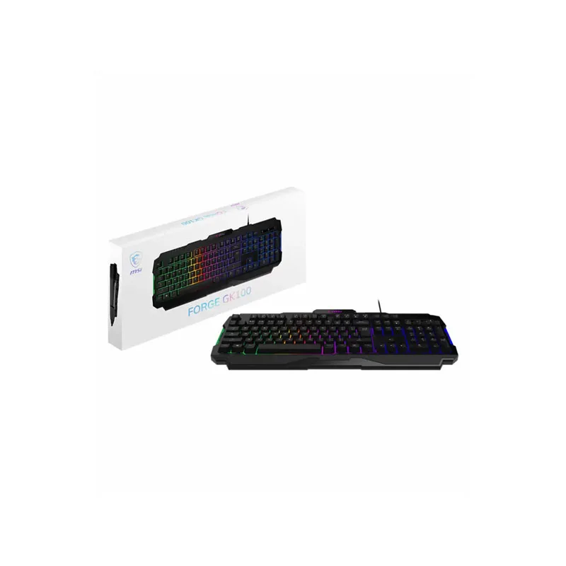 کیبورد گیمینگ ام اس آی مدل FORGE GK100 WIRED