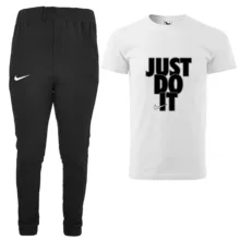 ست تی شرت و شلوار مردانه مدل 1402203 رنگ سفید