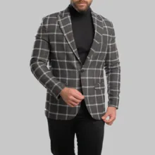 کت مردانه مدل چهارخانه درشت سناتور 3-3