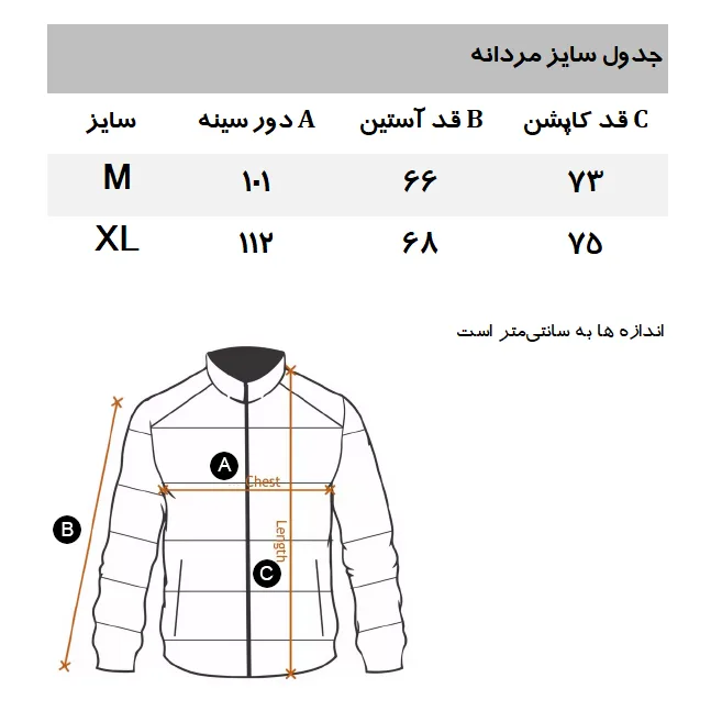 کاپشن مردانه دفکتو مدل 661GN1019
