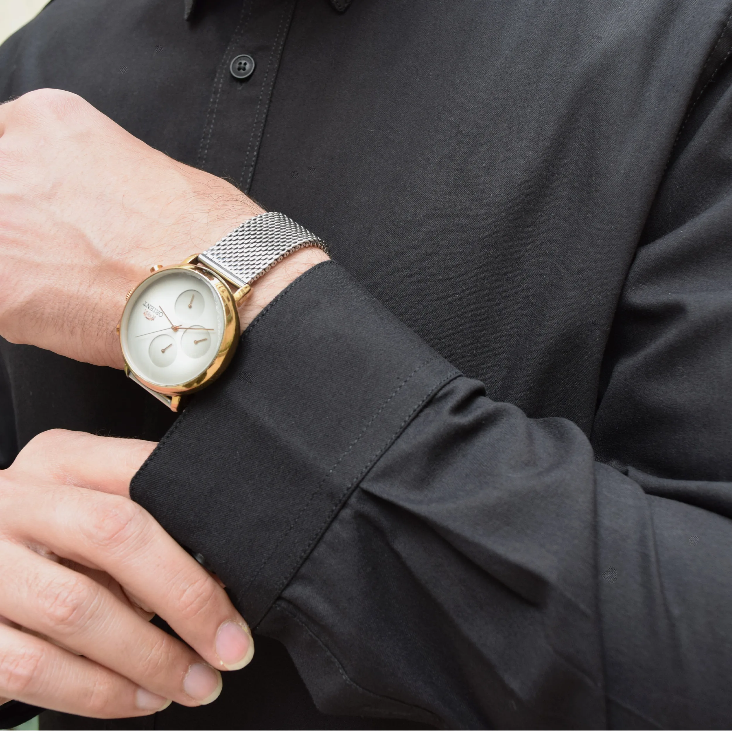 پیراهن آستین بلند یقه برگردان مردانه مدل نیلگون کد 18711687