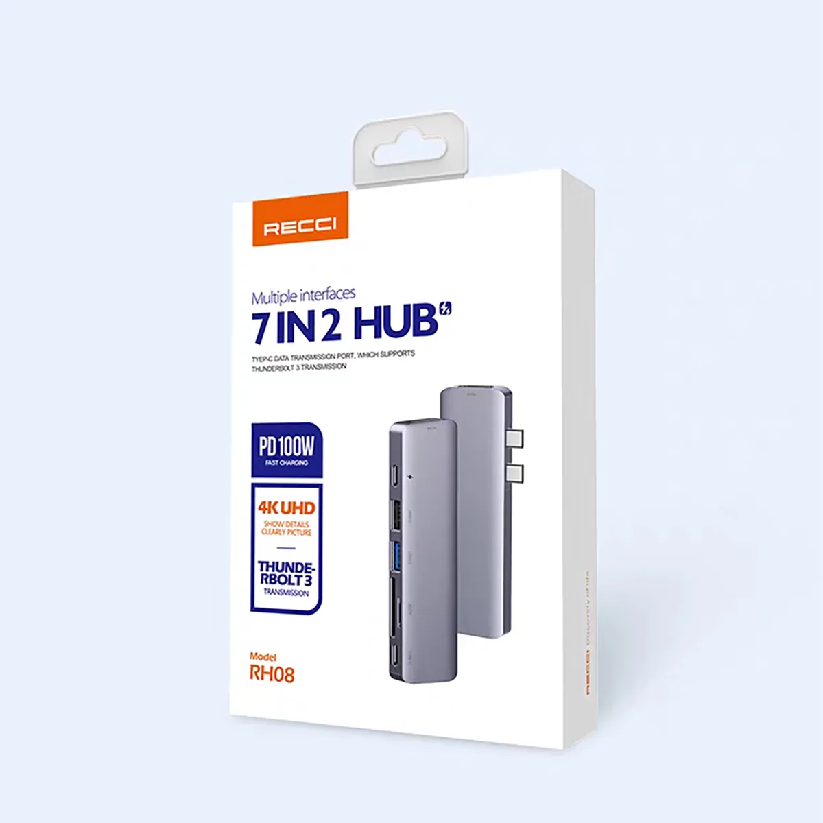 هاب 7 پوت USB-C رسی مدل RH08