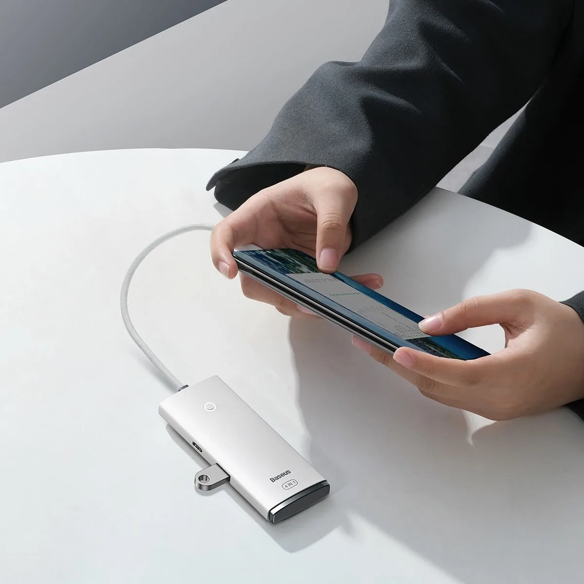 هاب 4 پورت USB-A باسئوس مدل WKQX030002