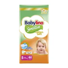 پوشک بچه ضد حساسیت بیبی لینو مدل Value Pack سایز 5 بسته 44 عددی