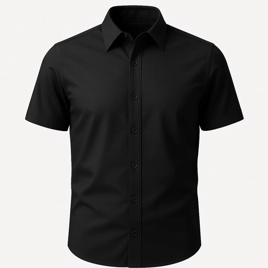 پیراهن آستین کوتاه یقه برگردان مردانه مدل رادین