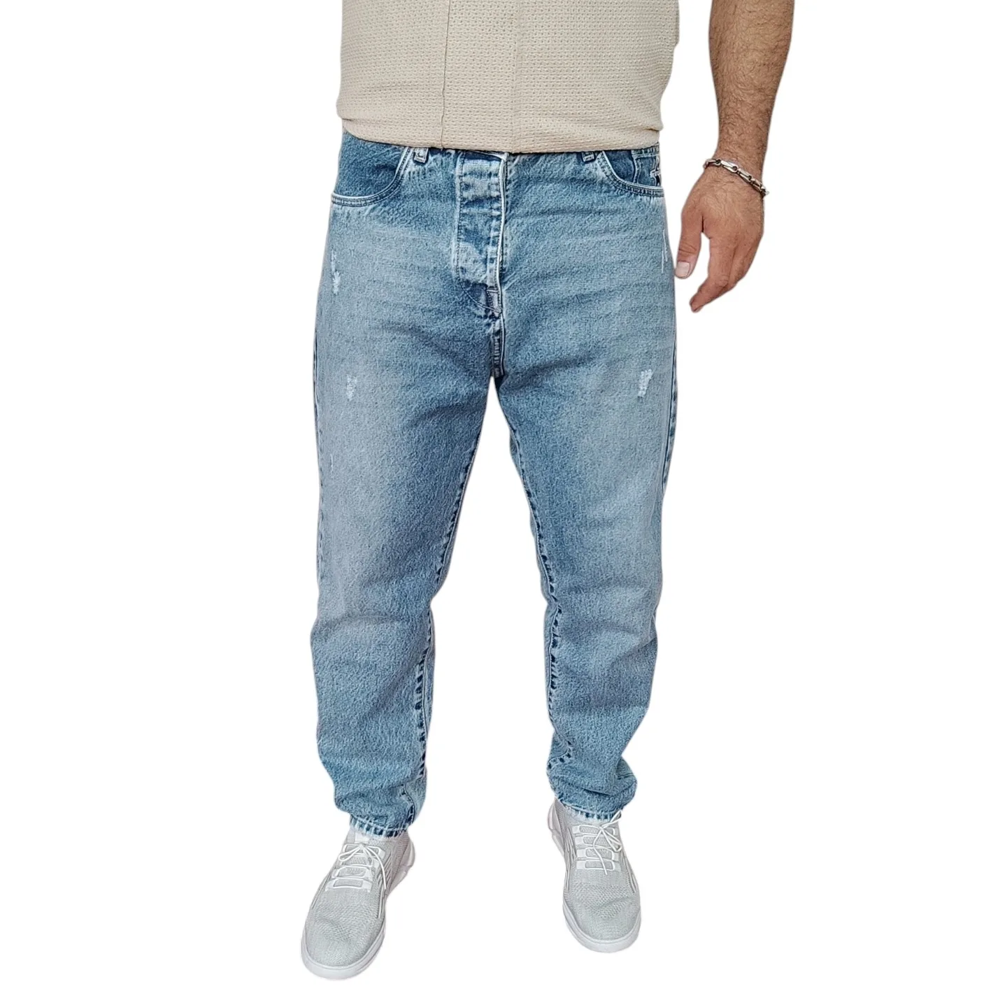 شلوار جین مام فیت مردانه مدل ar212