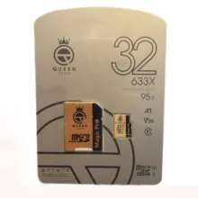 کارت حافظه Micro SD HC کوئین تک مدل A1-V30-633X کلاس 10 استاندارد سرعت UHS-l U3 سرعت 95MBps ظرفیت 32 گیگابایت به همراه آداپتور SD