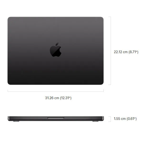 لپ تاپ 14.2 اینچی اپل مدل MacBook Pro MCX14 2024 LLA-M4-24GB RAM-1TB SSD