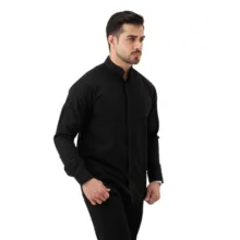 پیراهن آستین بلند یقه دیپلمات مردانه مدل S102