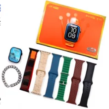 ساعت هوشمند 46 میلی متری مدل M55 Pro Max با بند سیلیکونی به همراه دستبند