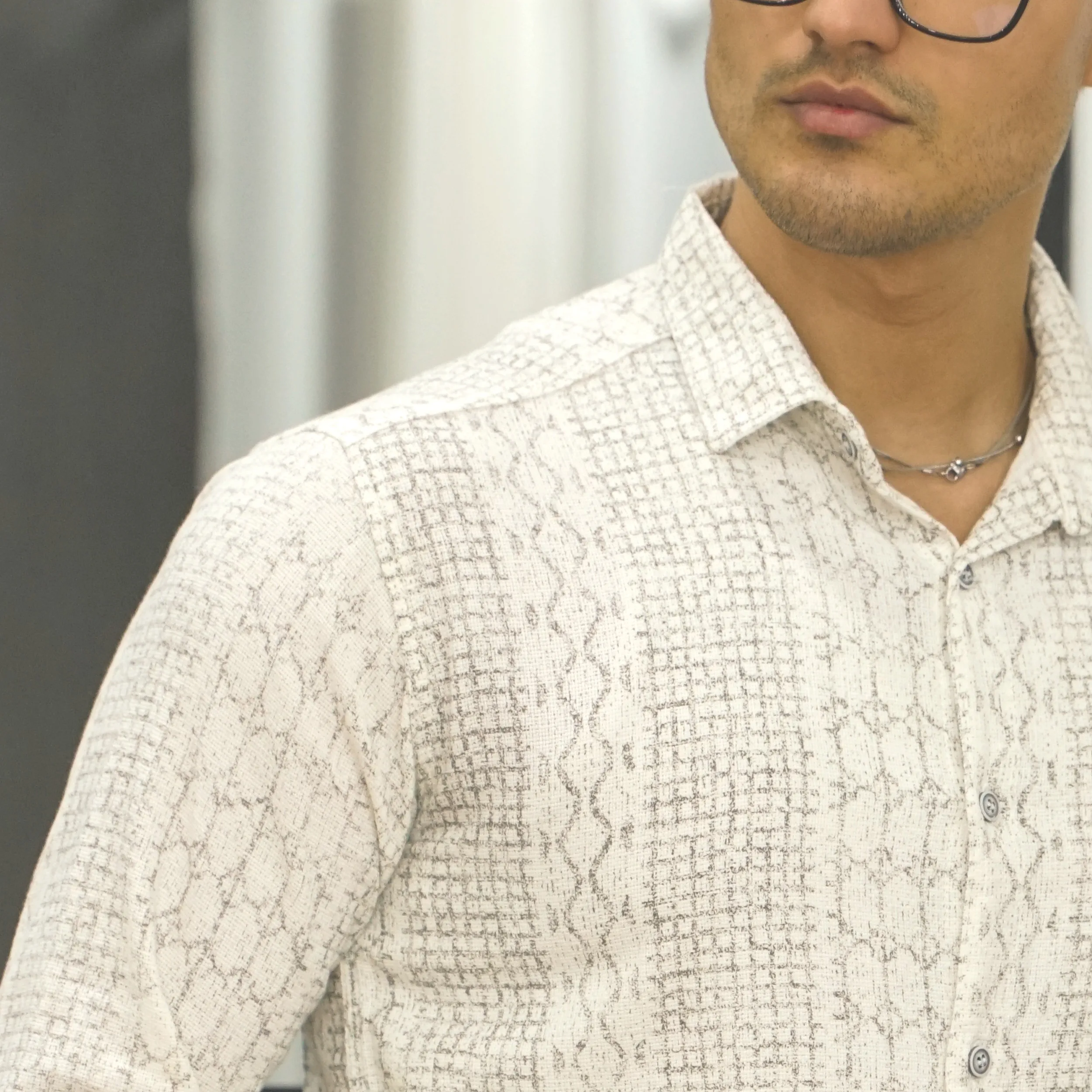 پیراهن آستین بلند مردانه مدل چاپ کد 1148-058