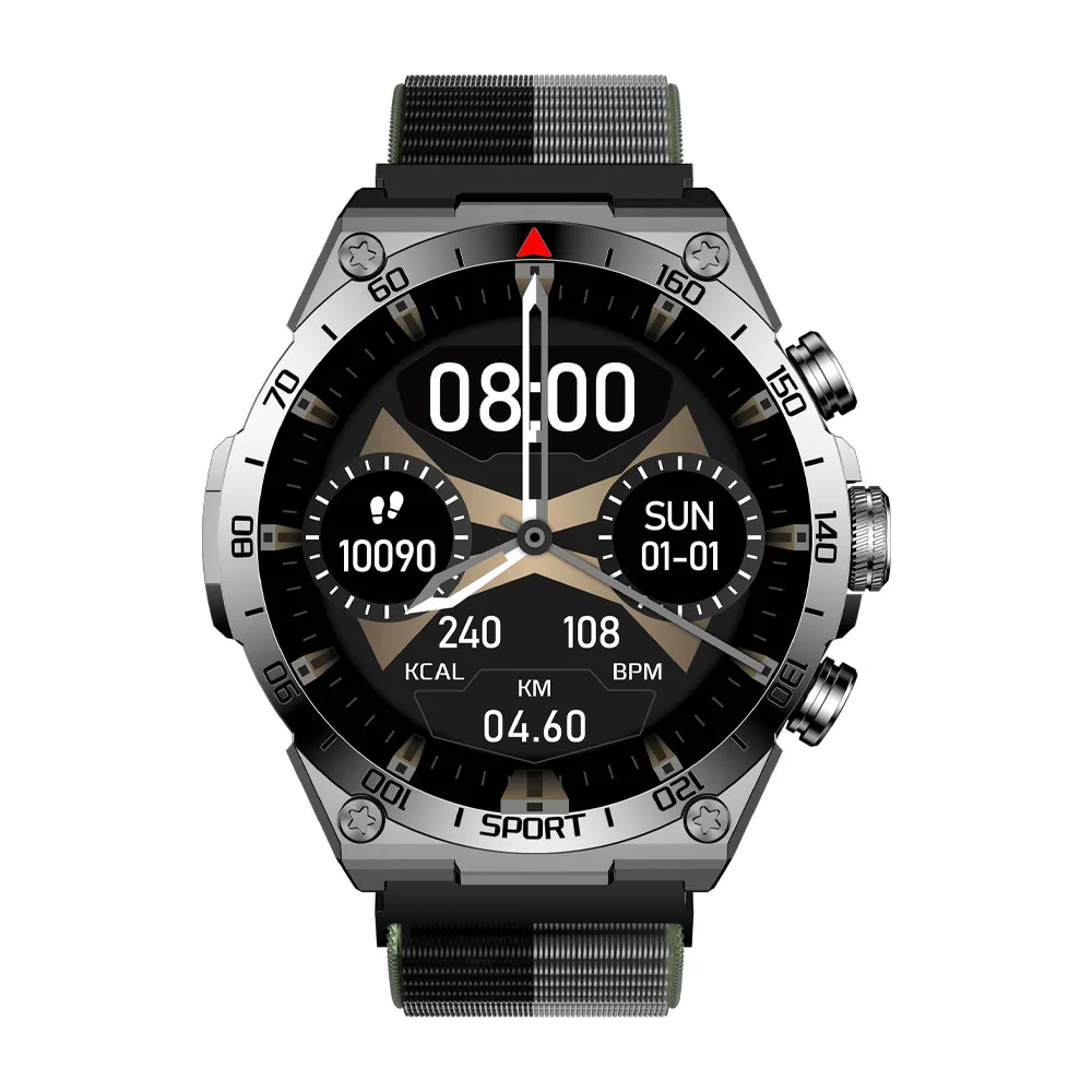 ساعت هوشمند گلوریمی مدل K2 دارای قابلیت های صفحه نمایش رنگی و لمسی، کنترل سطح اکسیژن، بند سیلیکونی