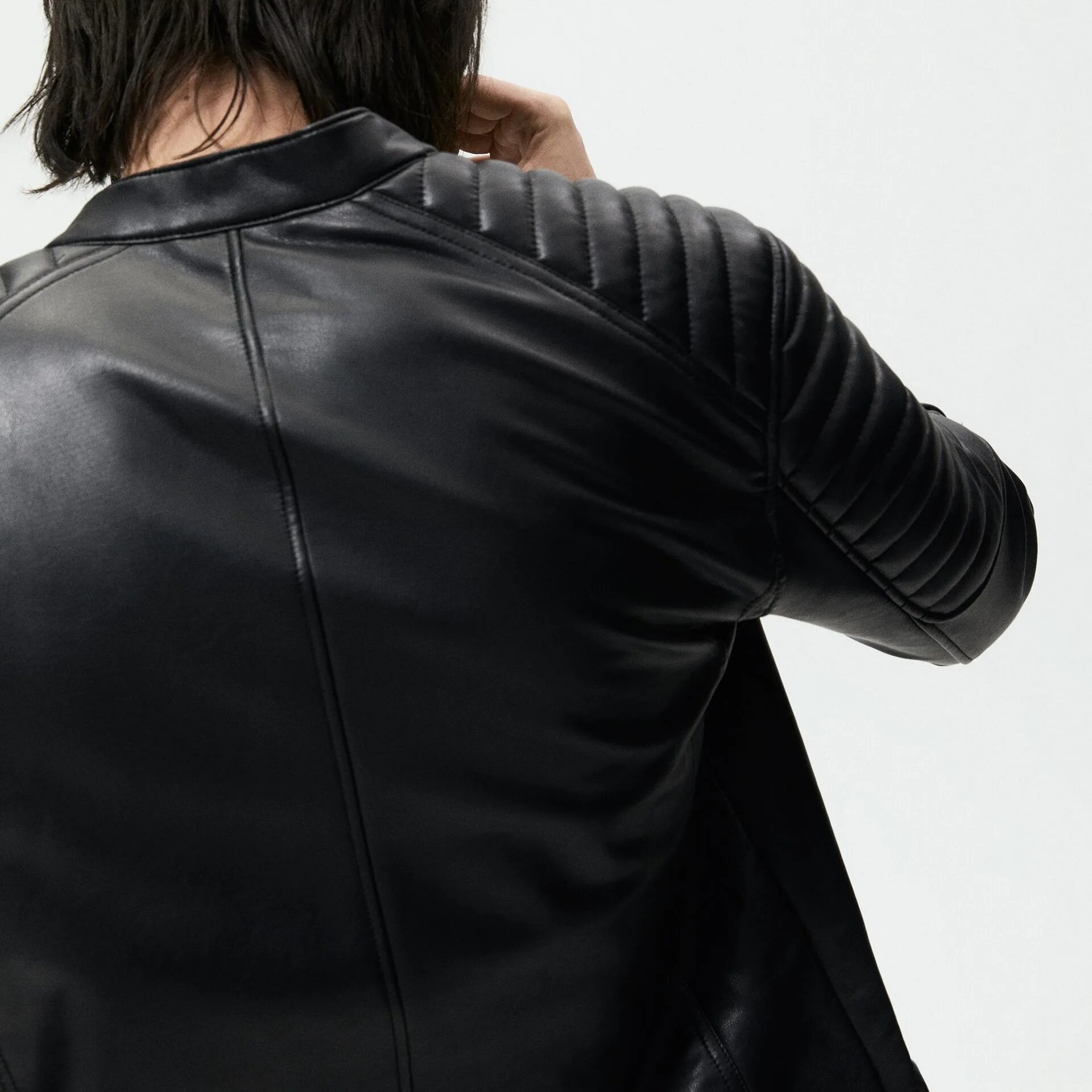 کت چرم مردانه مدل FAUX BIKER