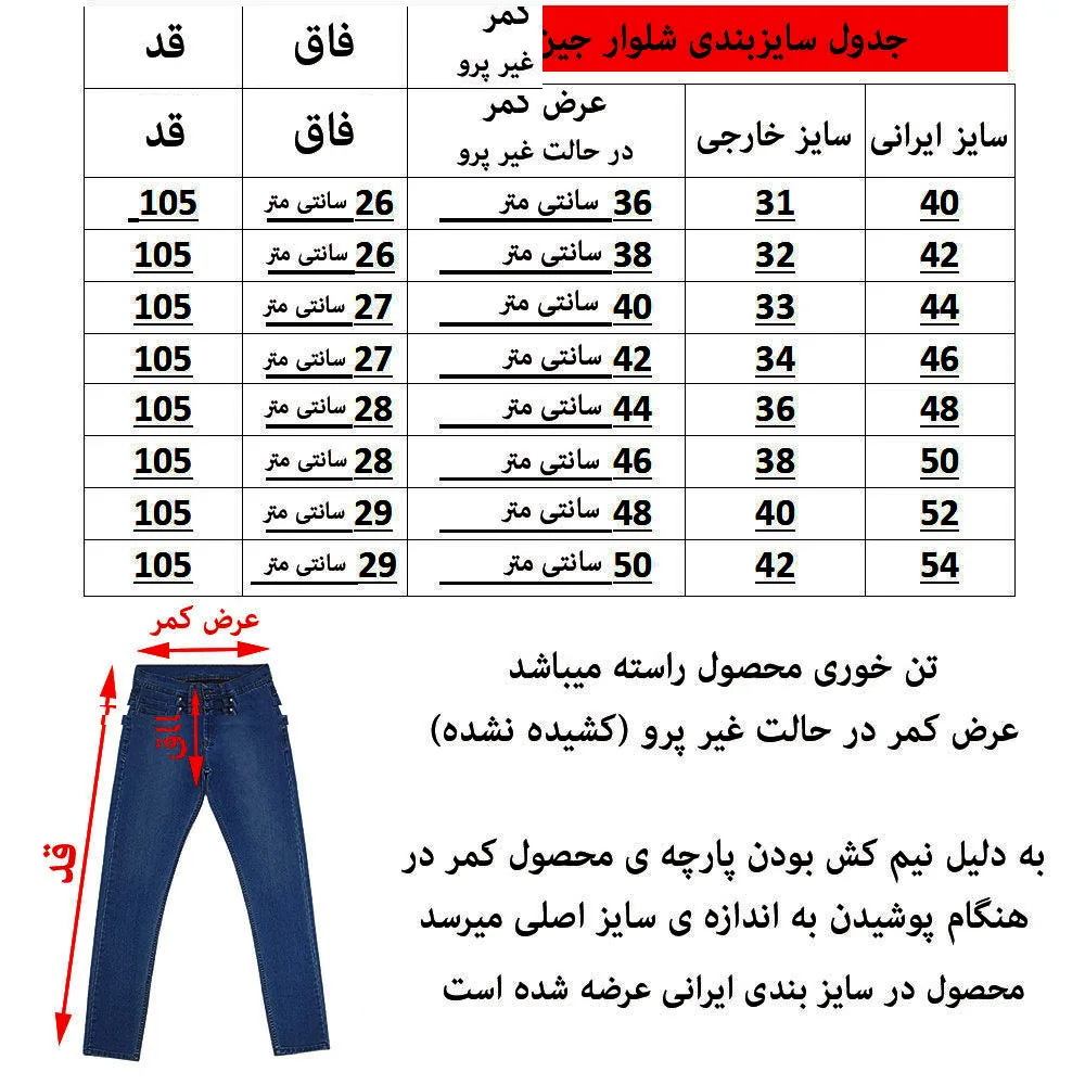 شلوار جین راسته مردانه دیان مدل TR-RA