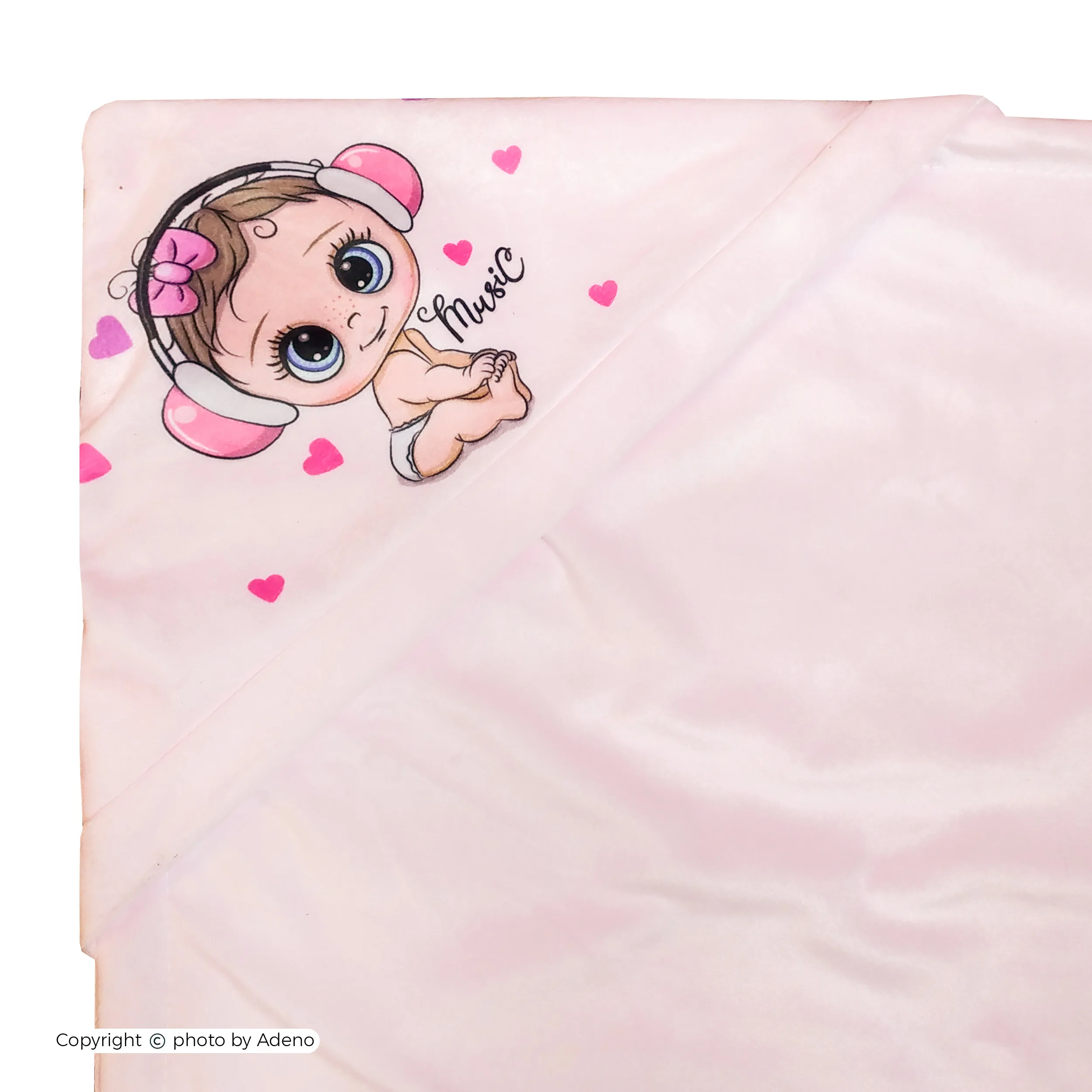 سرویس خواب نوزاد 3تکه آدنو مدل سفری طرح its a girl