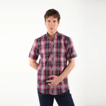 پیراهن آستین کوتاه یقه برگردان مردانه پاتن جامه مدل 04MR8091