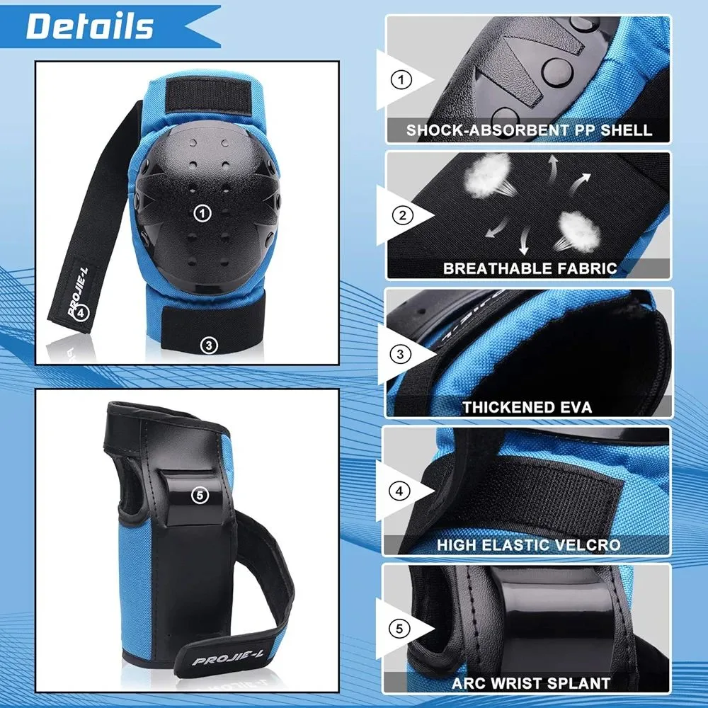 لوازم ایمنی اسکیت پروجی مدل ۶ تکه سایز XL