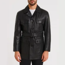 کت چرم مردانه چرم مشهد مدل M0579