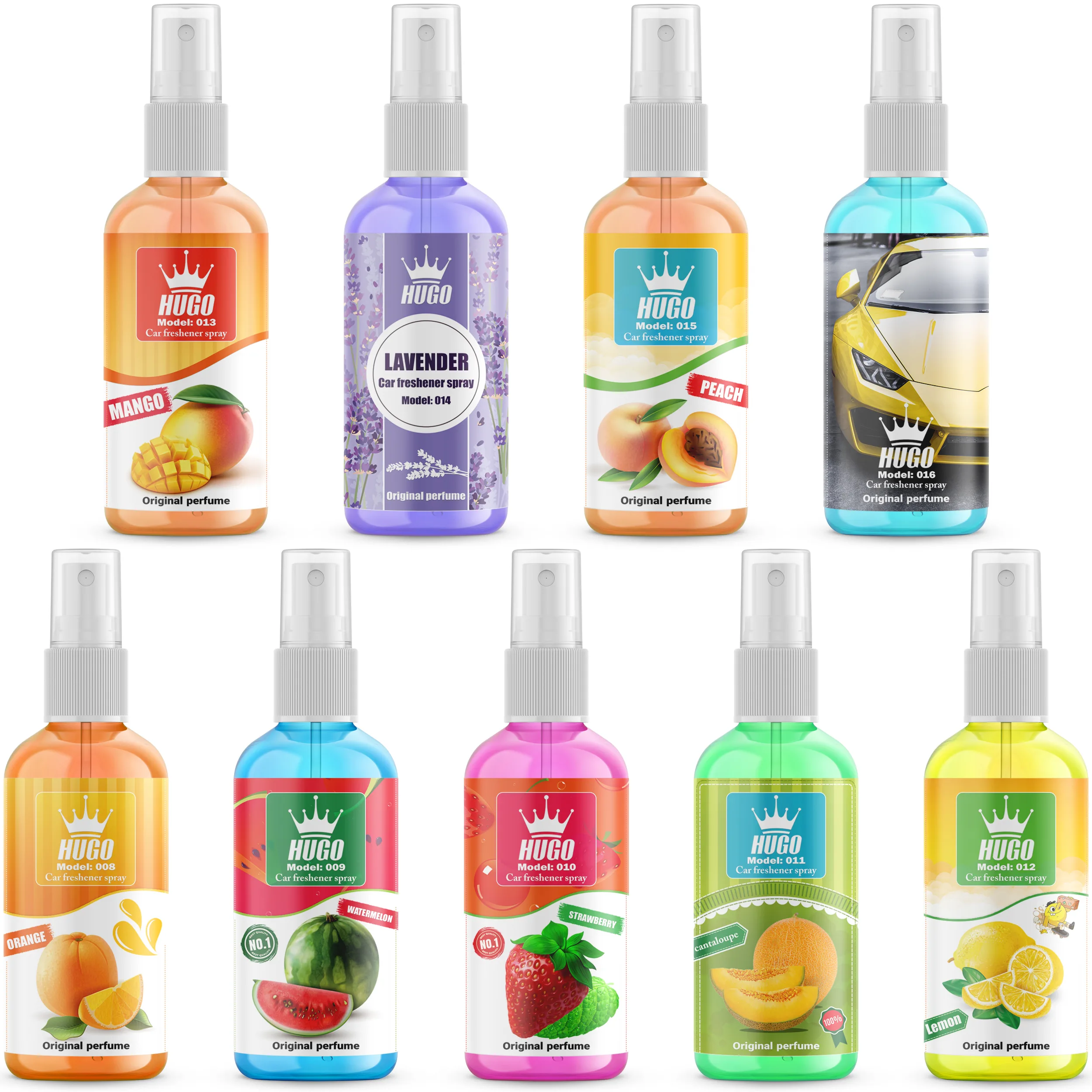 اسپری خوشبو کننده خودرو هوگو مدل G-9 حجم 50 میلی لیتر بسته 9 عددی