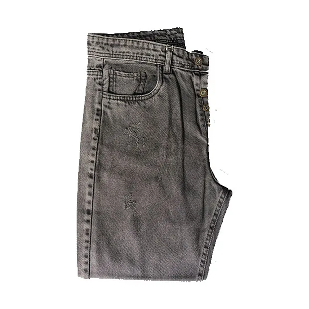 شلوار جین مردانه مدل مام فیت زاپدار