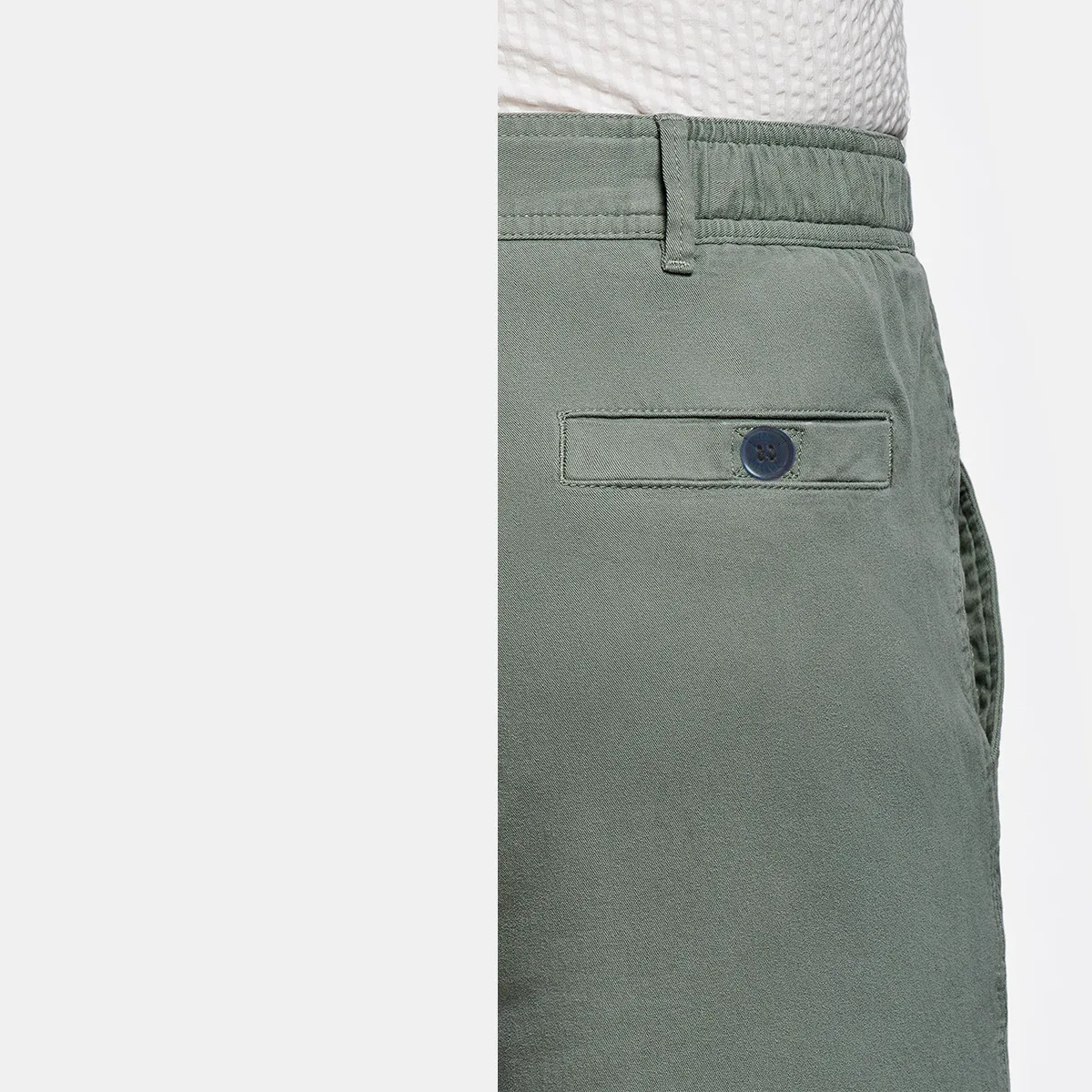 شلوارک مردانه مامی دوز مدل فرمال کتان رنگ سبز