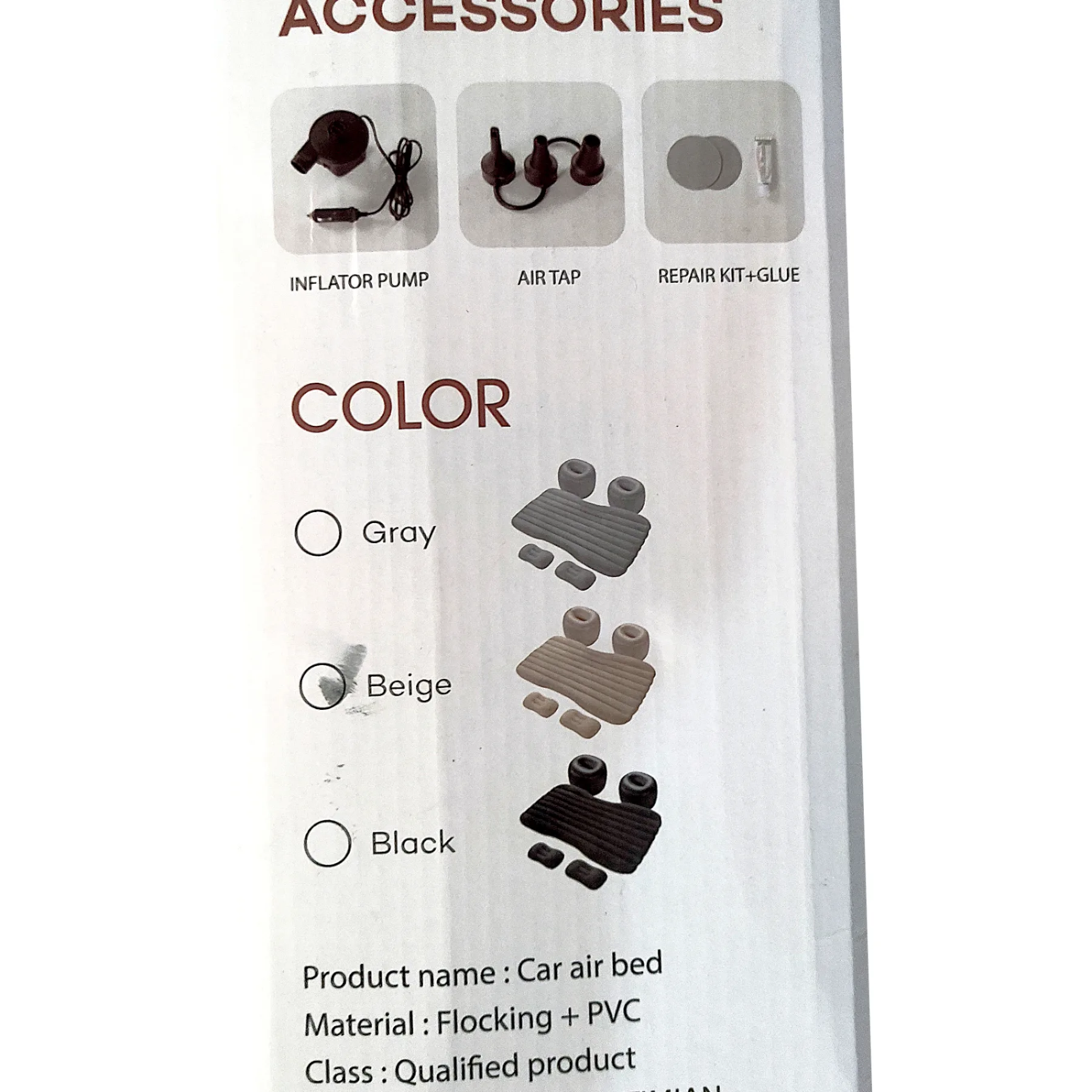 تشک بادی صندلی عقب خودرو مدل دولایه ۰۵ مجموعه ۵ عددی